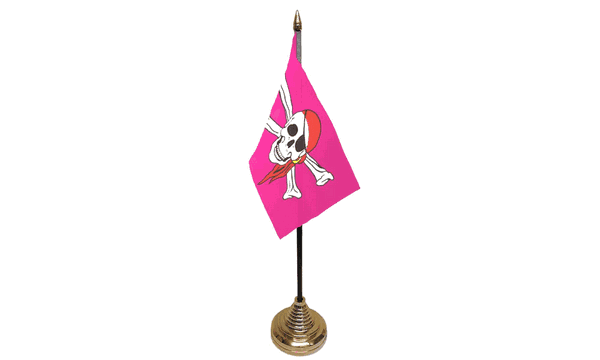 Pink Pirate Table Flags